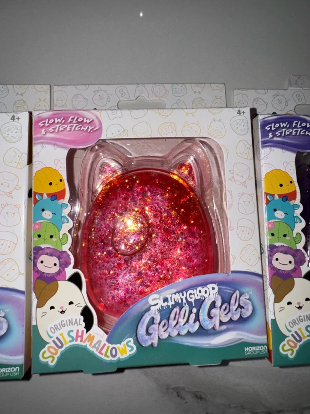 Squishmallows Glitter slimy glood gelli  Gels Packs  - Blue, pink , Purple